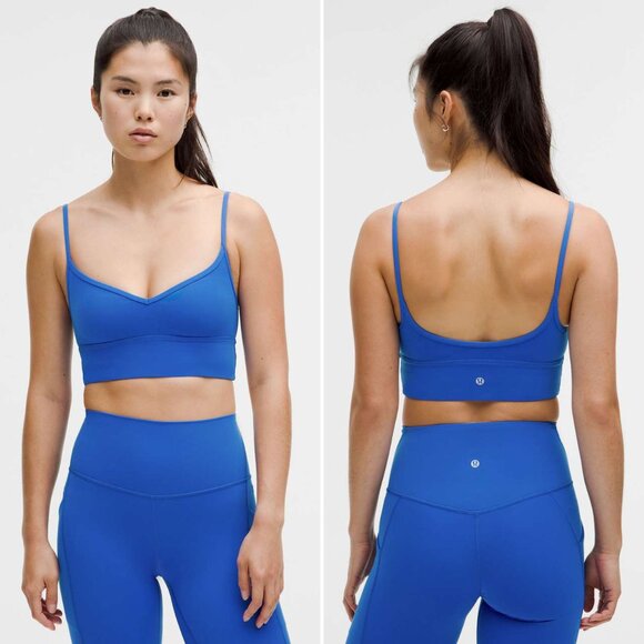 Lululemon Align Sweetheart Bra *Light Support, A/B Cup Cerulean Blue sz 8 W2DTTS - Picture 1 of 7